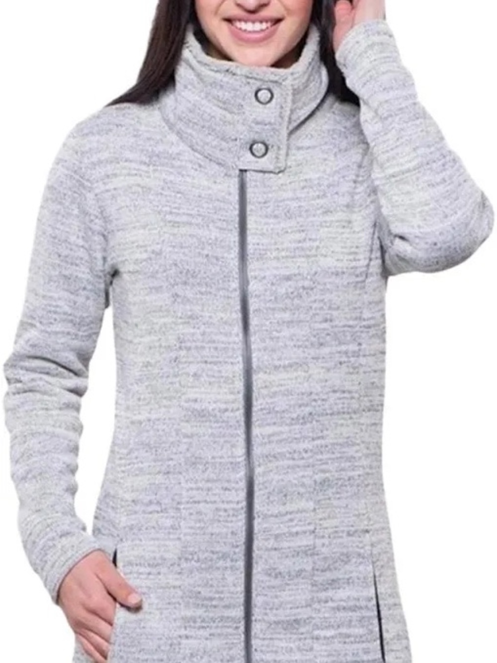 Kuhl Women’s XS Alaska jacket Full Zip Knit; Grey